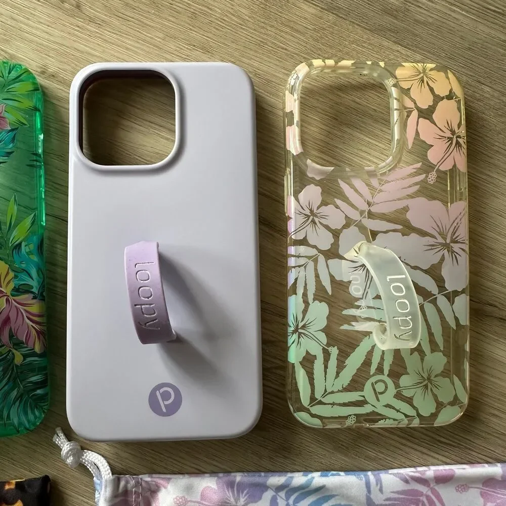 Loopy Phone Cases & Pouches 4 Cases & 2 Coordinating Pouches iPhone 13 6.1PRO R